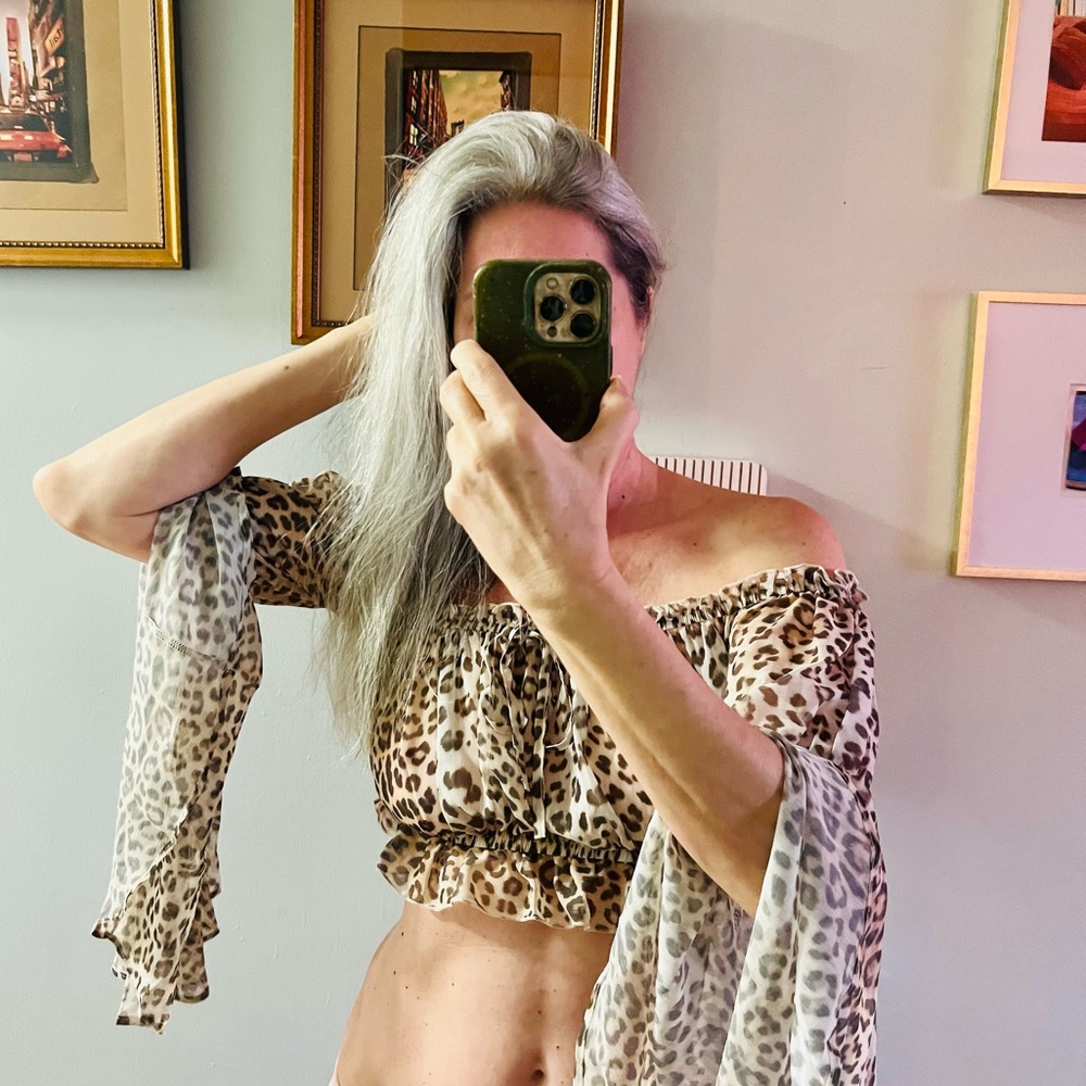 ASOS Beige Leopard Print Top
